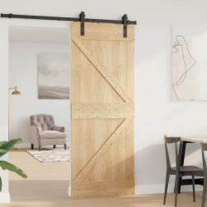 Tür NARVIK Natur 80 x 210 cm Massivkiefer
