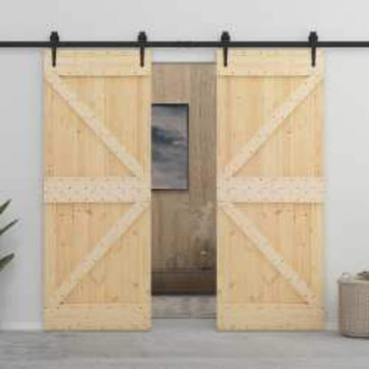 Tür NARVIK Natur 80 x 210 cm Massivkiefer