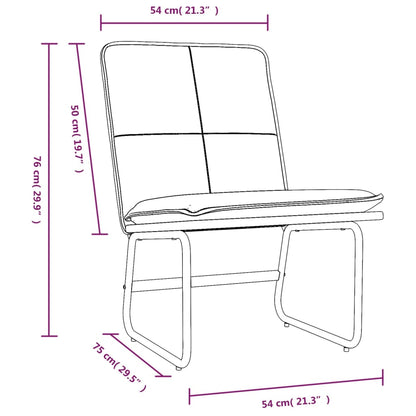 Loungesessel Schwarz 54x75x76 cm Kunstleder