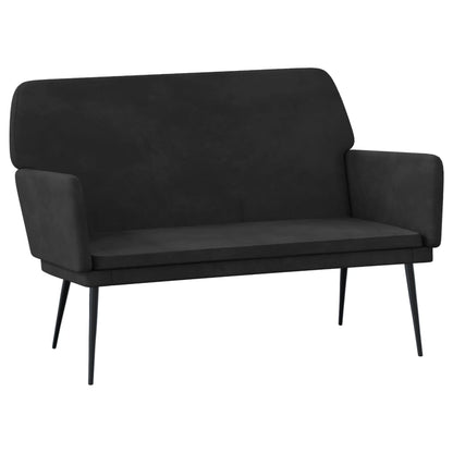 Sitzbank Schwarz 108x79x79 cm Samt