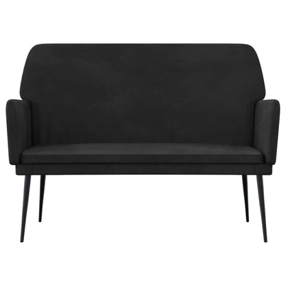 Sitzbank Schwarz 108x79x79 cm Samt