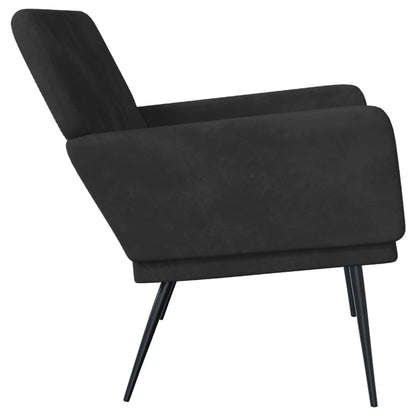 Sitzbank Schwarz 108x79x79 cm Samt