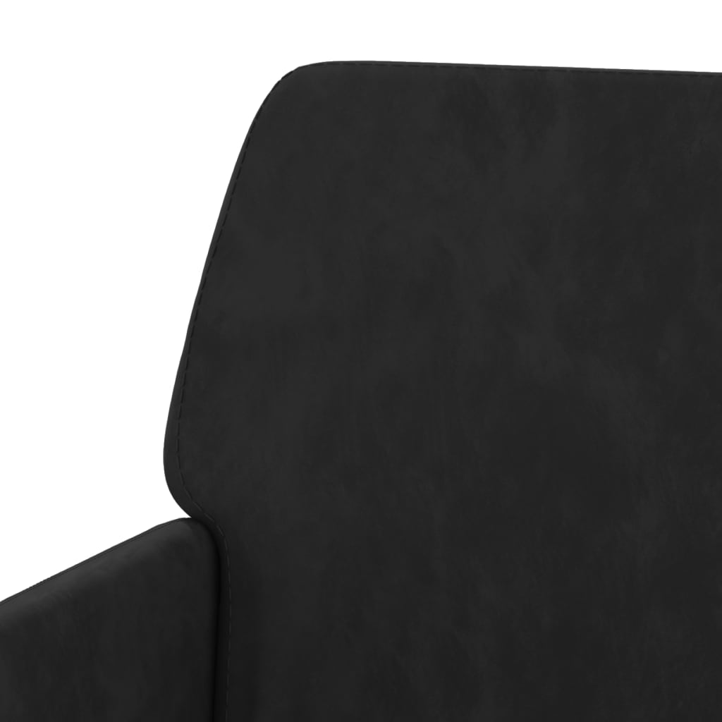 Sitzbank Schwarz 108x79x79 cm Samt