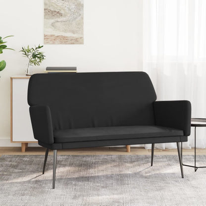 Sitzbank Schwarz 108x79x79 cm Samt