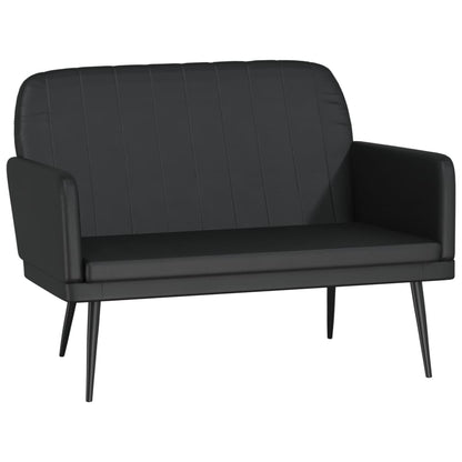 Sitzbank Schwarz 107x80x81 cm Kunstleder