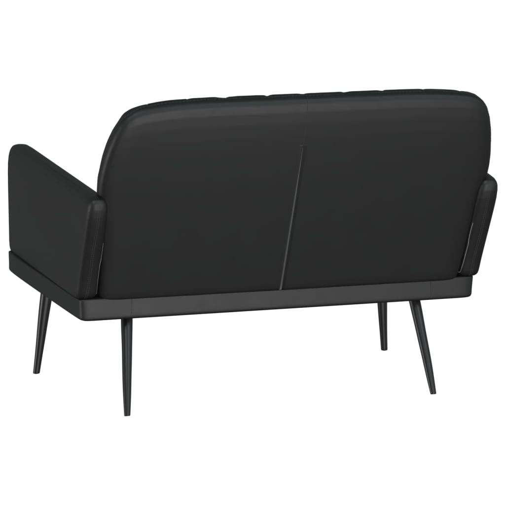 Sitzbank Schwarz 107x80x81 cm Kunstleder