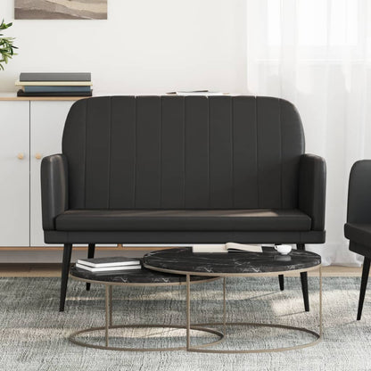 Sitzbank Schwarz 107x80x81 cm Kunstleder