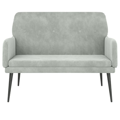 Sitzbank Hellgrau 108x79x79 cm Samt