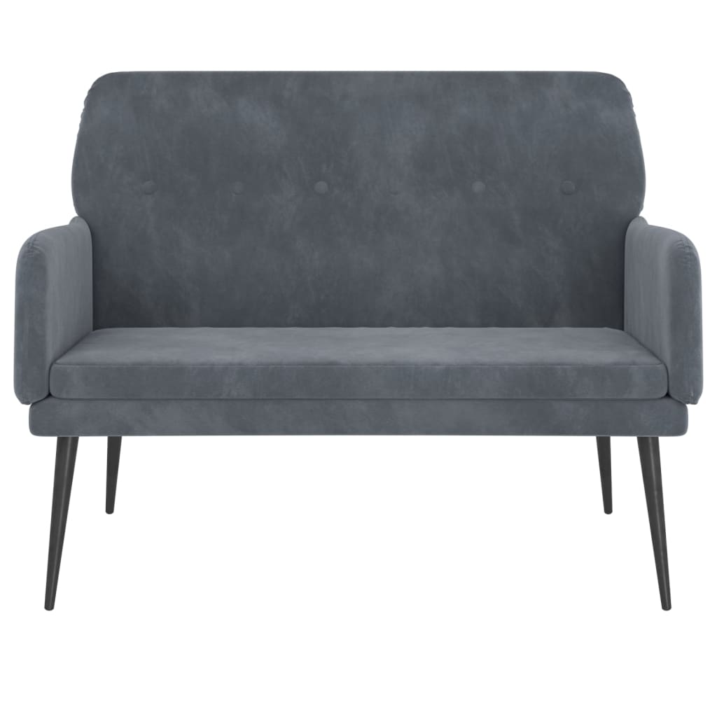 Sitzbank Dunkelgrau 108x79x79 cm Samt