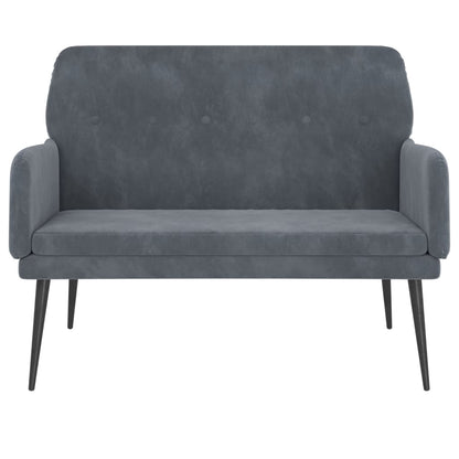 Sitzbank Dunkelgrau 108x79x79 cm Samt