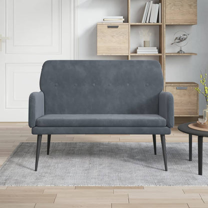 Sitzbank Dunkelgrau 108x79x79 cm Samt