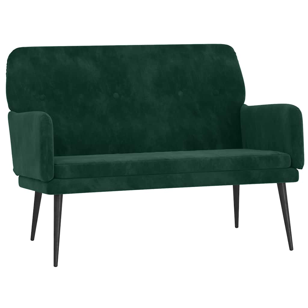 Sitzbank Dunkelgrün 108x79x79 cm Samt
