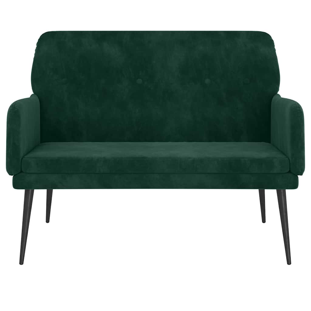 Sitzbank Dunkelgrün 108x79x79 cm Samt