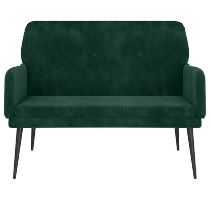 Sitzbank Dunkelgrün 108x79x79 cm Samt