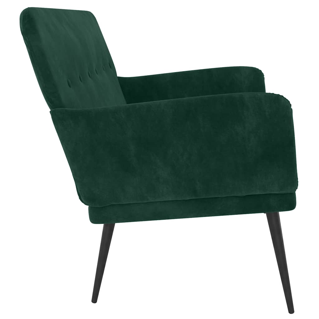 Sitzbank Dunkelgrün 108x79x79 cm Samt