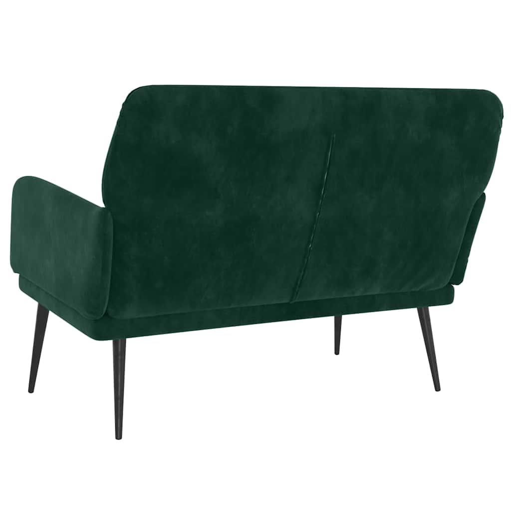 Sitzbank Dunkelgrün 108x79x79 cm Samt