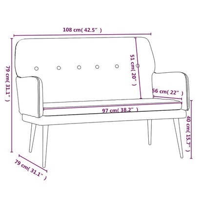 Sitzbank Dunkelgrün 108x79x79 cm Samt