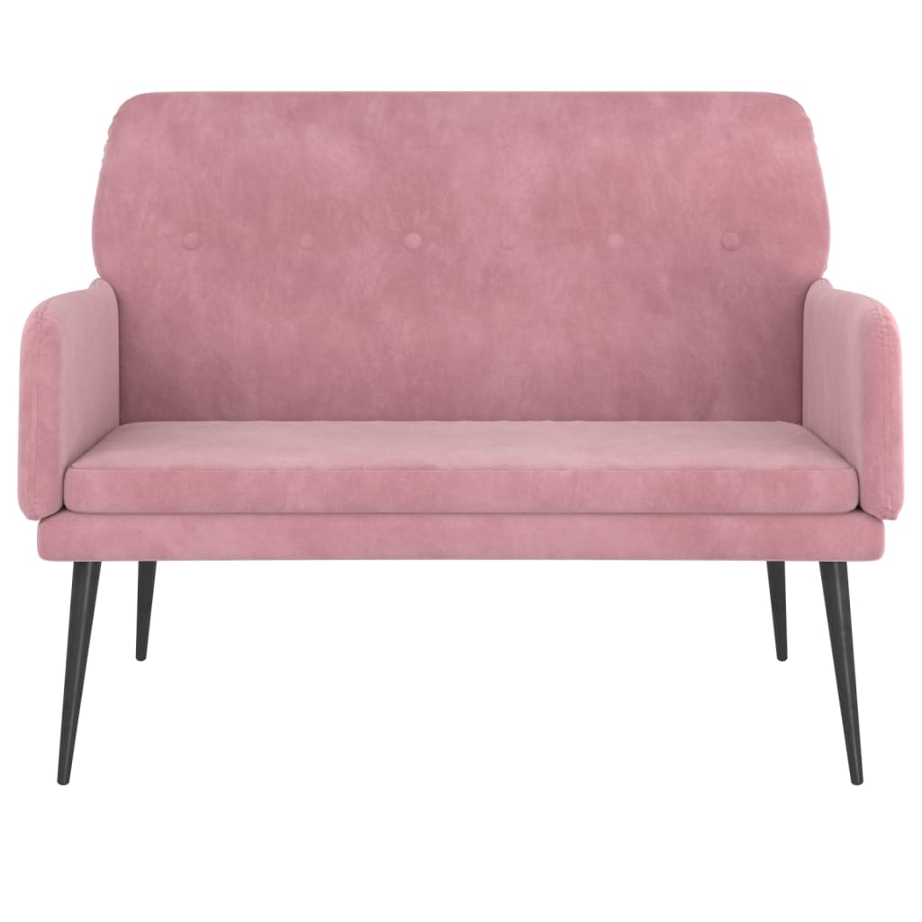 Sitzbank Rosa 108x79x79 cm Samt