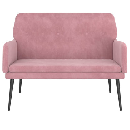 Sitzbank Rosa 108x79x79 cm Samt