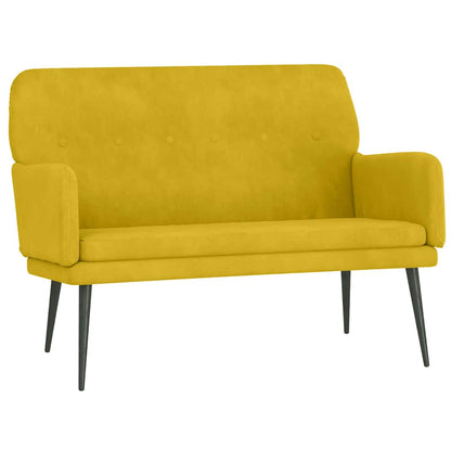 Sitzbank Gelb 108x79x79 cm Samt