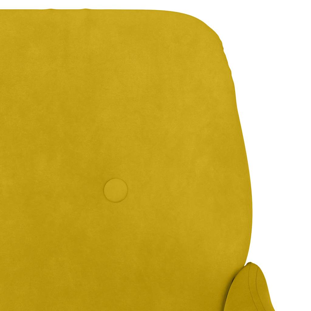 Sitzbank Gelb 108x79x79 cm Samt