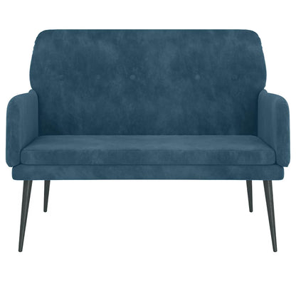 Sitzbank Blau 108x79x79 cm Samt