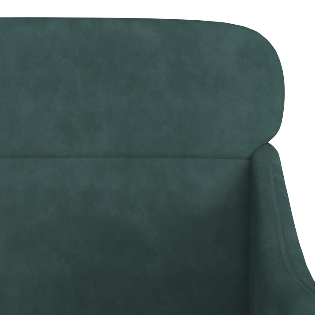 Fauteuil en velours vert foncé 63x76x80 cm