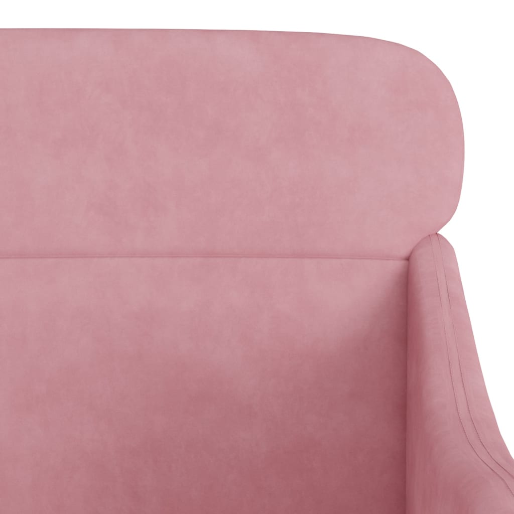 Fauteuil rose 63x76x80 cm velours