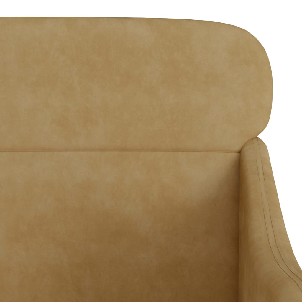 Fauteuil marron 63x76x80 cm velours