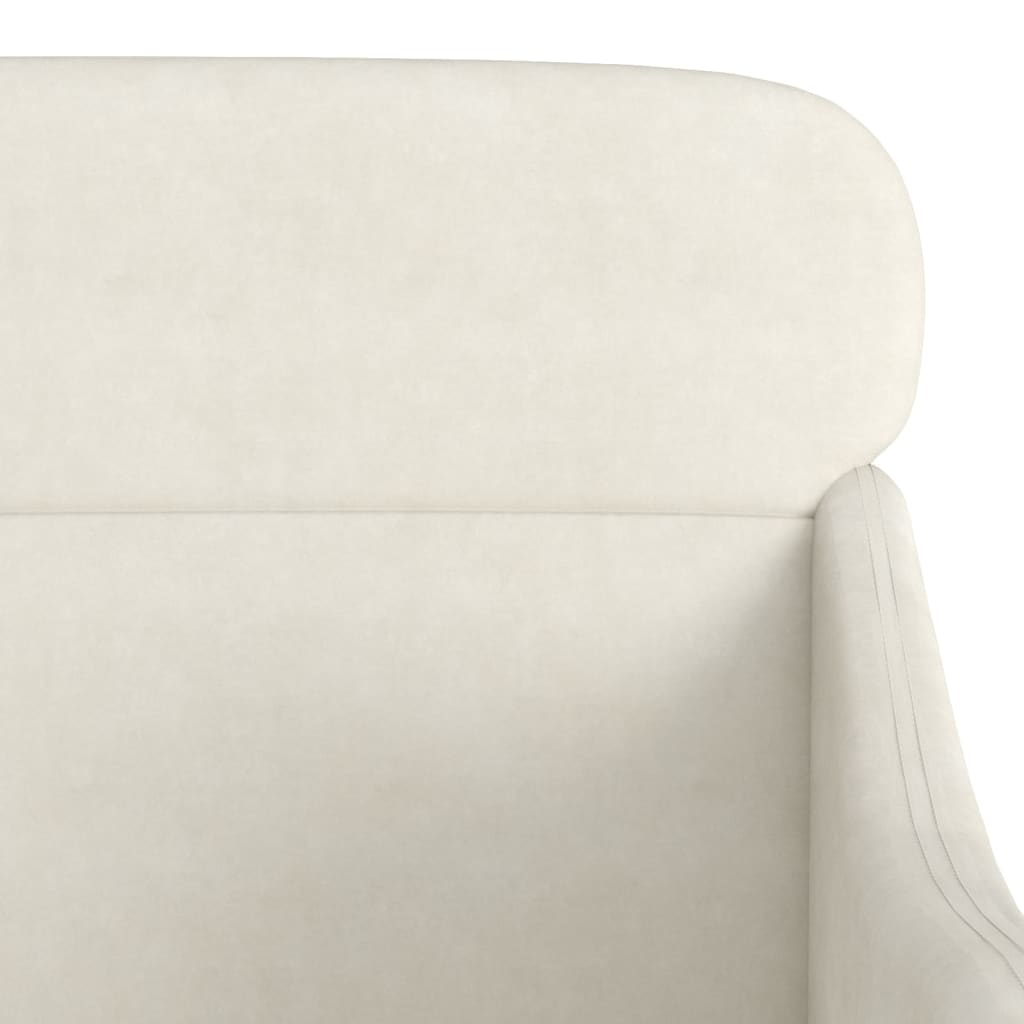 Fauteuil crème 63x76x80 cm velours