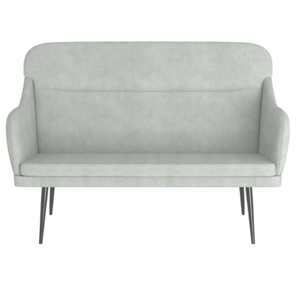 Sitzbank Hellgrau 110x76x80 cm Samt