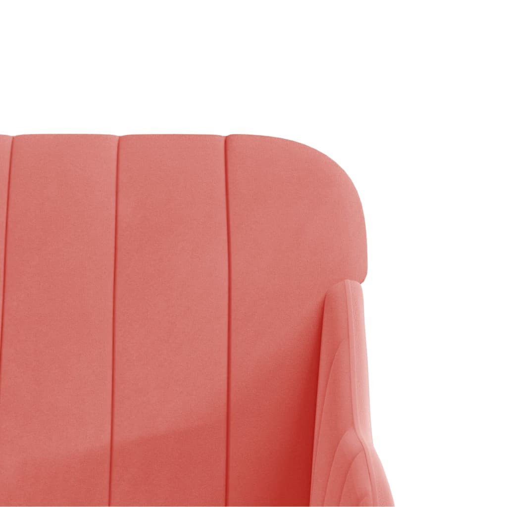 Fauteuil rose 63x76x80 cm velours