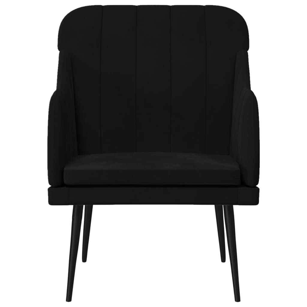 Fauteuil Noir 63x76x80 cm Velours
