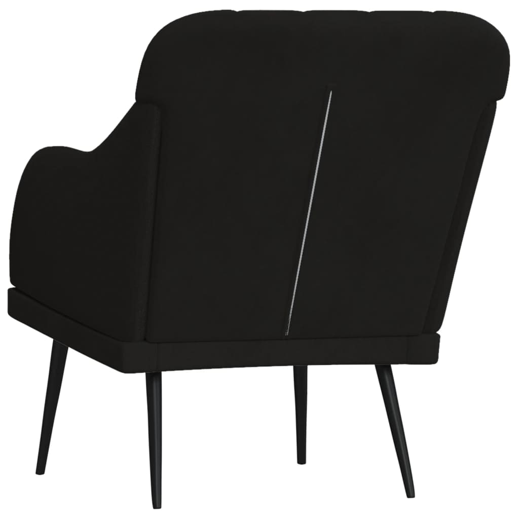 Fauteuil Noir 63x76x80 cm Velours