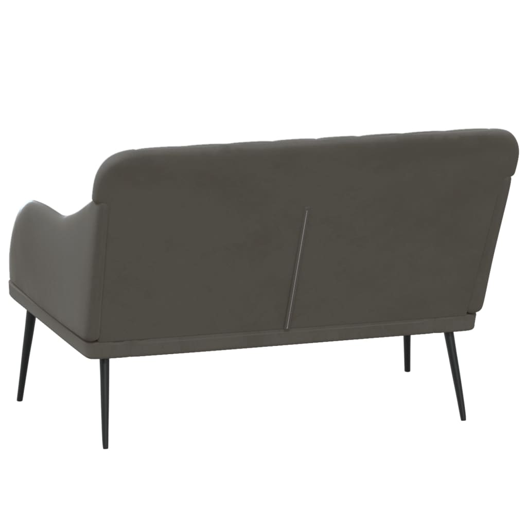 Sitzbank Dunkelgrau 110x76x80 cm Samt