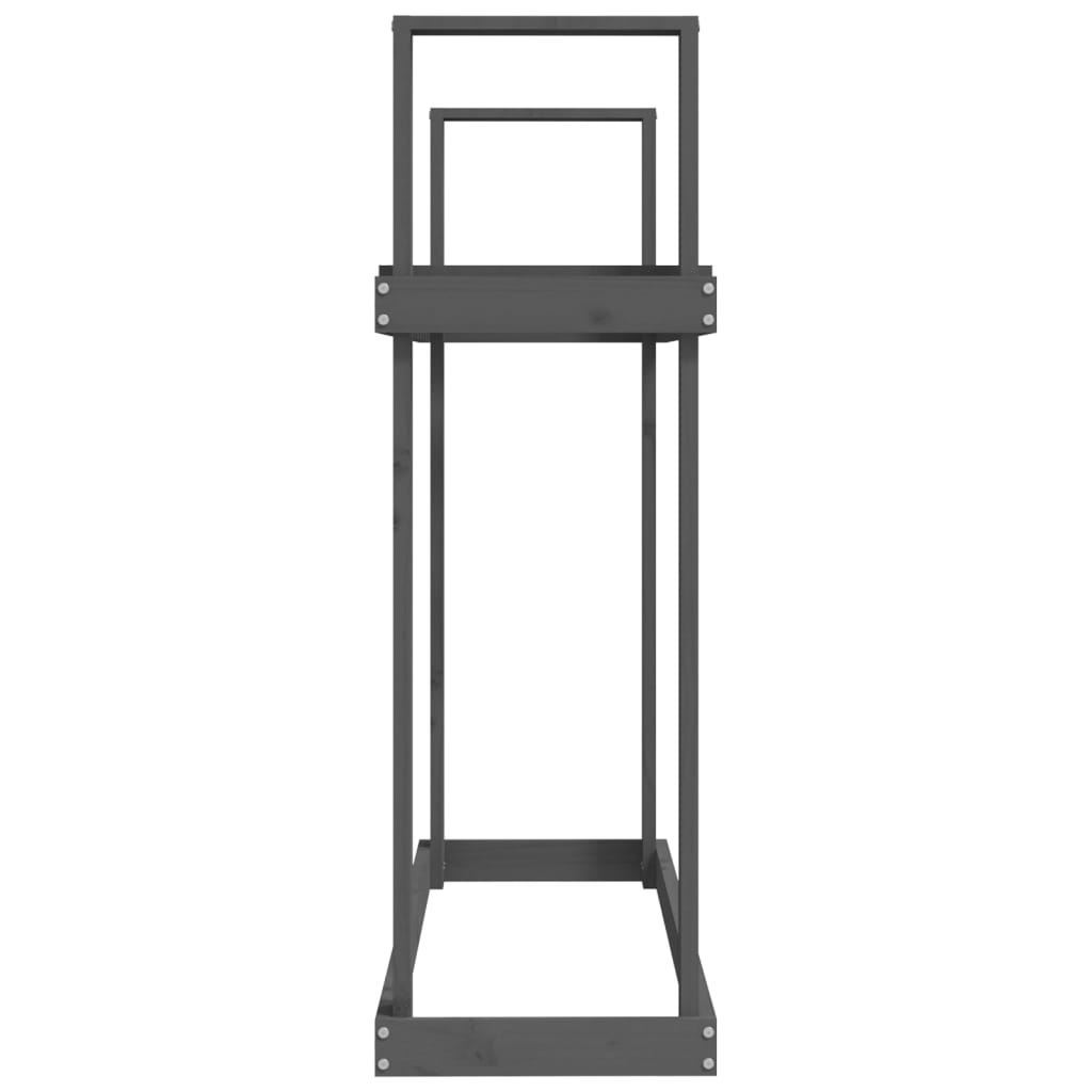 Etagère à bois de cheminée gris 110x35x108,5 cm bois de pin massif