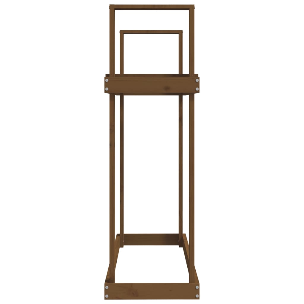 Kaminholzregal Honigbraun 110x35x108,5 cm Massivholz Kiefer