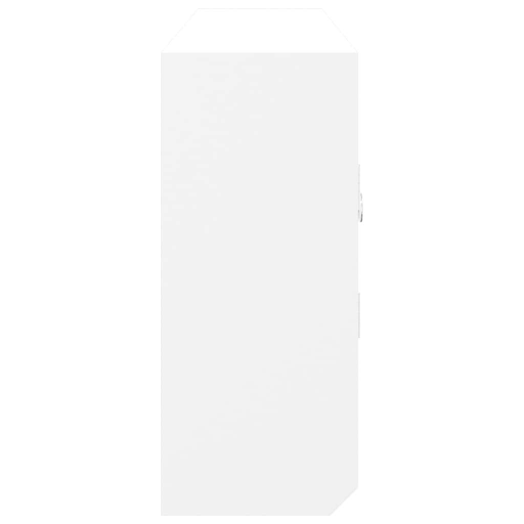 Armoire à clés blanche 40x8,5x20 cm en bois et acier