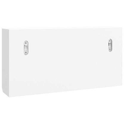 Schlüsselschrank Weiß 40x8,5x20 cm Holzwerkstoff & Stahl
