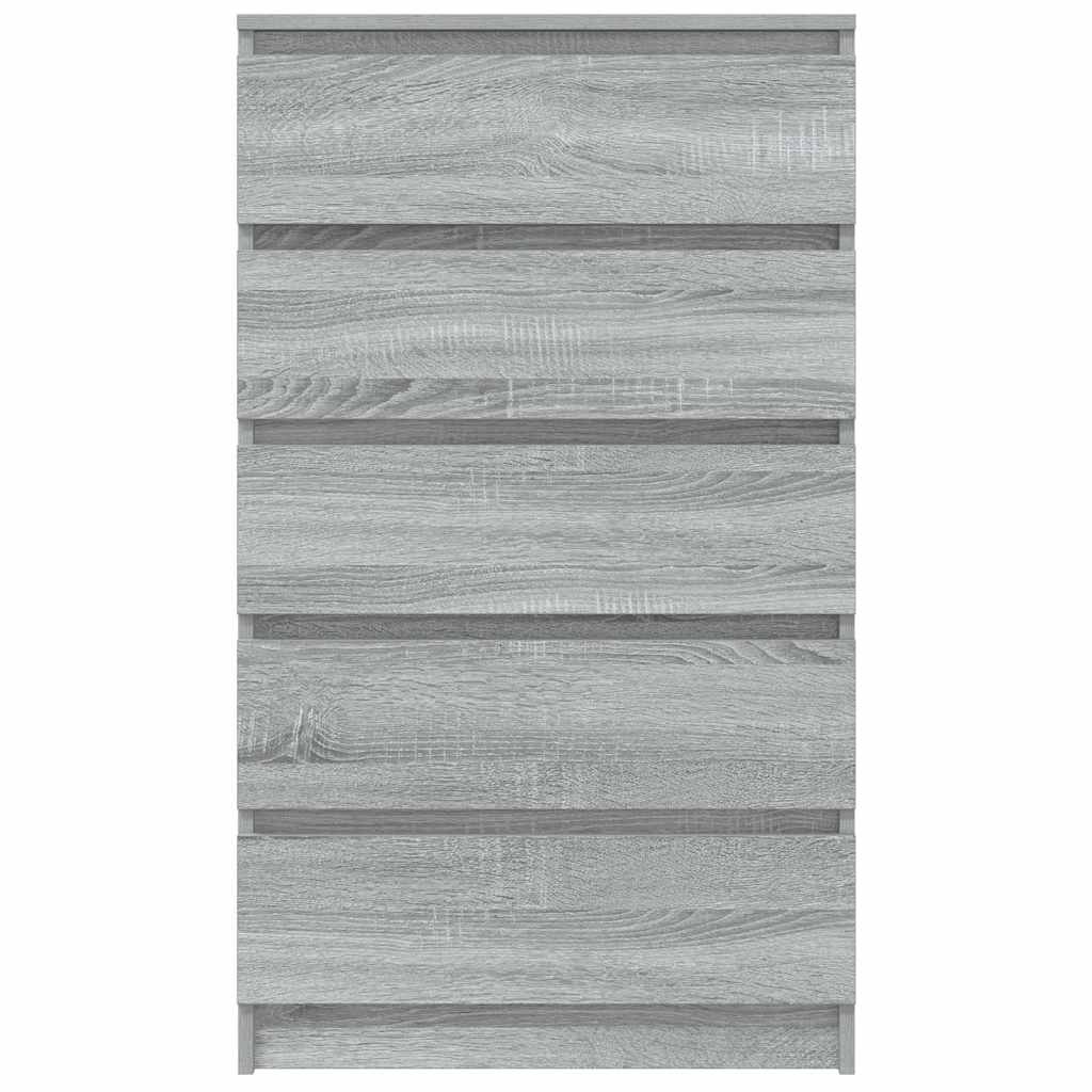 Schubladenschrank Grau Sonoma 60x36x103 cm Holzwerkstoff