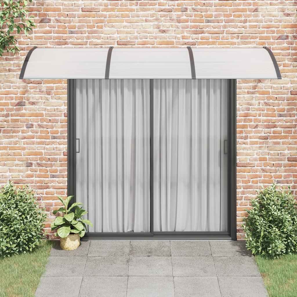Türvordach Schwarz 300x100 cm Polycarbonat