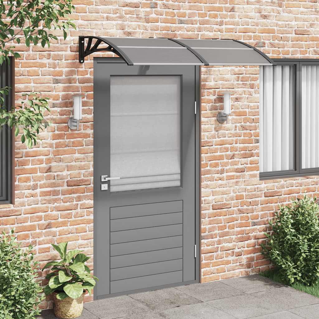 Türvordach Schwarz 150x100 cm Polycarbonat