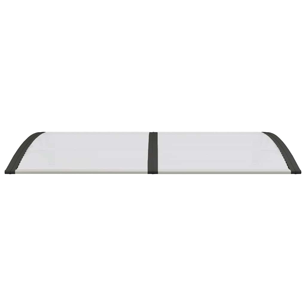 Türvordach Schwarz und Transparent 150x75 cm Polycarbonat