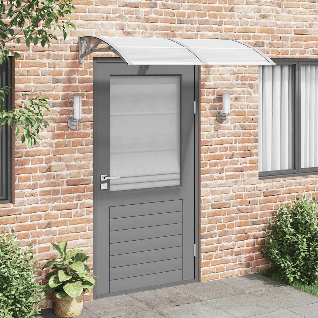 Türvordach Grau 150x75 cm Polycarbonat