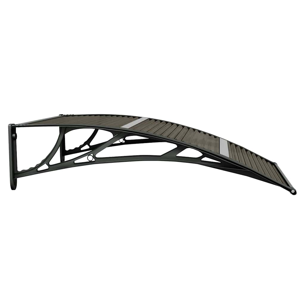 Türvordach Schwarz 100 x 75 cm Polycarbonat