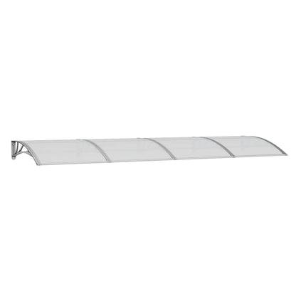 Türvordach Grau 350 x 100 cm Polycarbonat