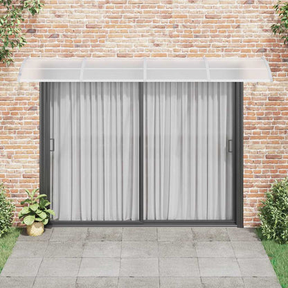 Türvordach Grau 350 x 100 cm Polycarbonat