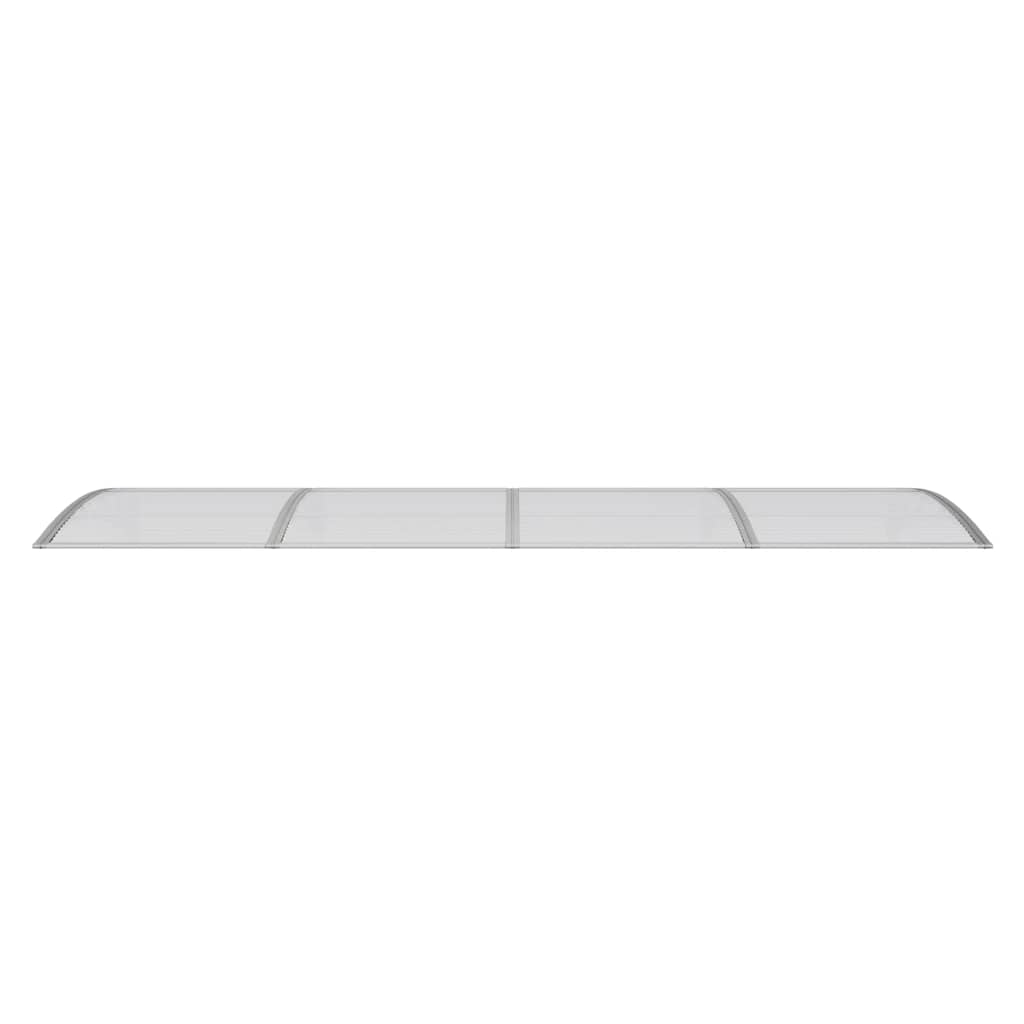 Türvordach Grau 350 x 100 cm Polycarbonat