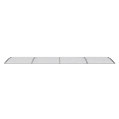 Türvordach Grau 350 x 100 cm Polycarbonat