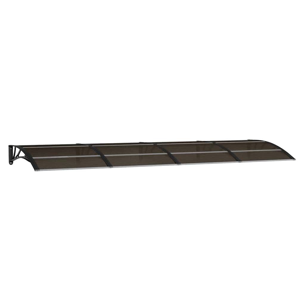 Türvordach Schwarz 350 x 100 cm Polycarbonat